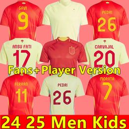 24 25 SpainS Soccer Jerseys Euro Cup PEDRI LAMINE YAMAL PINO MERINO RODRIGO SERGIO M.ASENSIO FERRAN Men Kids and HERMOSO REDONDO CALDENTEY 2023 2024 Football Shirt