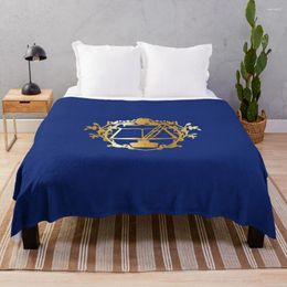 Blankets Ascendance Of A Bookworm Golden Logo | Myne'S Crest Woven Art Softest Asian Bedding Throw Blanket