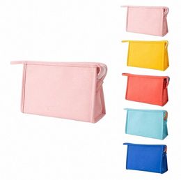 dhl50pcs Makeup Case Mulheres PU Plain LG Organizer Cosmetic Bag Candy Color Waterproof Portable Toiletry w7rK #