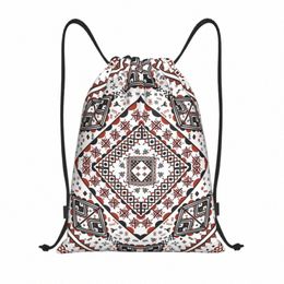 custom Kabyle Pottery Berber Motifs Drawstring Backpack Bags Lightweight Ethnic Berber Gym Sports Sackpack Sacks for Travelling t6xy#