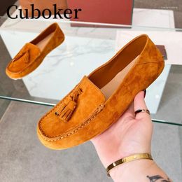 Casual Shoes Spring Walking Out Suede Fringe Loafers Leather Women's Flat Mules For Women Causal Flats Doug Ladies