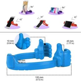 Cell Phone Mounts Holders Thumbs-Up Cell Phone Holder Adjustable Plastic Mobile Phone Stand Multi Colours Portable Desktop Stand for iPhone