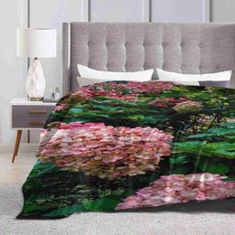 Blankets September Blushing Tree Love Collection #5 Soft Warm Throw Blanket Big Blooms Blush Pink