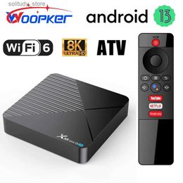 Set Top Box Wopker Android 13 ATV X88 Mini set-top box RK3528 WiFi6 Bluetooth 5.0 controle remoto de voz 8K TV YouTube Netflix TVBOX Q240402