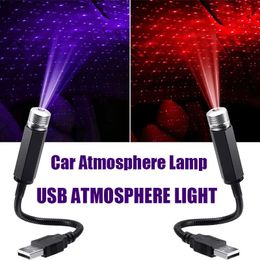 Romantico LED per auto sul tetto Star Proiettore di luce notturna Atmosfera Galaxy Lampada Lampada decorativa USB Luce regolabile per interni auto