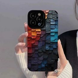 Cell Phone Cases Fashion Dazzling Colour Stacked Blocks Case For iPhone 15 Pro Max 11 12 13 14 Plus Mini X XR XS 7 8 2442