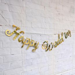 Party Decoration Sequin Paper Banner Wedding Decor The Happy Po Prop Mirror Bronzing Bunting