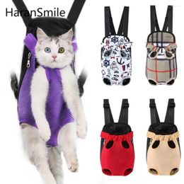 Cat Carriers Pet Chest Bag For Going Out Dog Mesh Breathable And Comfortable Double Shoulder Four Legged Backpack