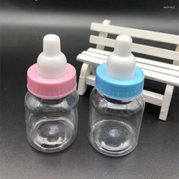 Gift Wrap 36pcs Baby Shower Favor Pink Blue Mini Milk Bottle Party Bag Boxes