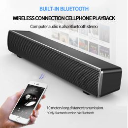 Speakers USB Connexion computer speaker bar stereo long subwoofer music player 3D surround stereo woofer 3.5mm audio input PC laptop