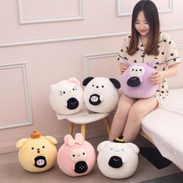 Cartoon Cute Round Liou Tuanzi Plush Toy Kuromi Big Ear Dog Cute Pet Doll Decoration Sleeping Pillow Birthday Gift