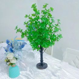 Decorative Flowers 1PCS Artificial Green Wishing Tree Landscaping Plant Potting For Home Table Ornament Holiday Party Wedding DIY Decoration