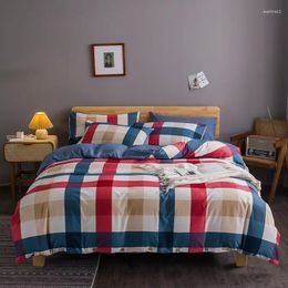 Bedding Sets Chequered Print Bed Cover Set Kid Boy Girl Duvet Adult Child Sheets And Pillowcases Comforter