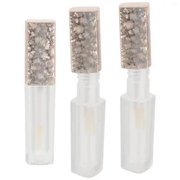 Storage Bottles 3 Pcs Empty Lip Gloss Tubes Wand Tint Suite Plastic Containers Making Kit Lipstick