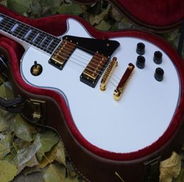 Promotion Custom Shop Deluxe Apline White Electric Guitar Ebony Fingerboard Fret Binding Gold Hardware In Stock Ship Out Qui1498376
