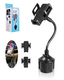 Car Mount Cup Mobile Cell Phone Holder Universal 2 in 1 Car Cradles Adjustable Gooseneck Compatible Stand for Smartphone With Reta2386775