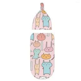 Blankets Cute Animal Baby Swaddle Blanket For Born Receive