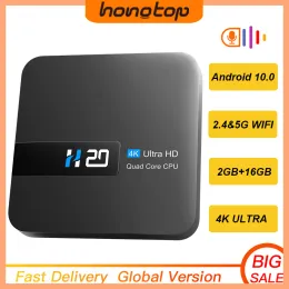 Caixa Hongtop Versão Global Box Smart TV Box Android TV Android 10.0 2GB 16GB 4K HD Voice Assistant Frete Frete TV Caixa