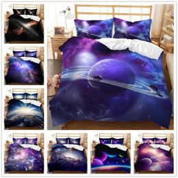 Bedding Sets Universer Planet 3D Set Boys Single Bed Duvet Cover With Pillowcase Teenagers Bedclothes Quilt Double