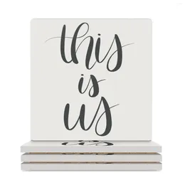 Table Mats This Is Us Tv Show Ceramic Coasters (Square) Animal Custom Funny Cup Holder