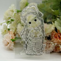 Clear Beautiful girl yulan Transparent Silicone Rubber Stamp and die Sheet Cling Scrapbooking DIY Cute Pattern Photo Album Stamp