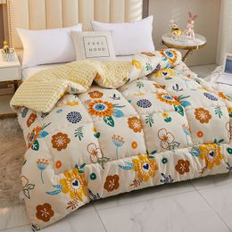Quilt Winter Warm Duvet Bed Plaid Blanket Comforter Twin Queen King for Cover Duvet Bedspread Summer Single Double Quilt Core
