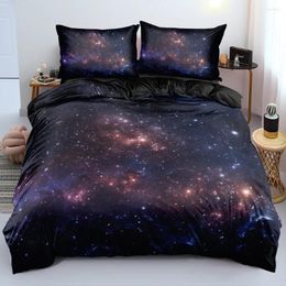 Bedding Sets 3D Digital Dark Blue Galaxy Linens Bed Comforter/Duvet Cover Set Twin Double Full King Size Luxury For Modern Gift