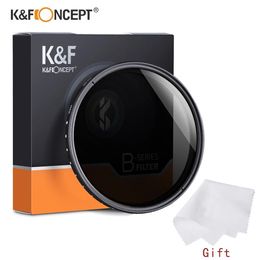 K F CONCEPT ND2ND400 Fader Variable ND Philtre 3782mm Adjustable Neutral Density DSLR Camera Lens with Cleaning Cloth 240327