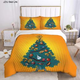 Bedding Sets Christmas Tree Set Microfiber Comforter Duvet Cover Bedspread Bedclothes King Size With Pillowcases