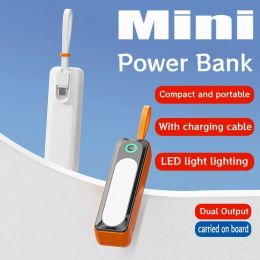 New 5000mAh Portable Mini Power Bank Fast Charger Capsule Compact Spare Battery Type-c Plug for Samsung Huawei Mobile Phones