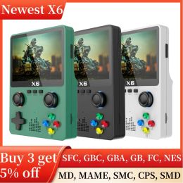 Players Newest X6 Portable Game Console 3.5 Inch IPS Screen Mini Handheld Game Player 3D Joystick With 10000 Games For Children's Gift