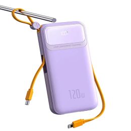 120W 20000mAh Super Fast Charge Power Bank Charger with Data Cable Large Capacity Mobile Battery for IPhone Samsung Xiaomi