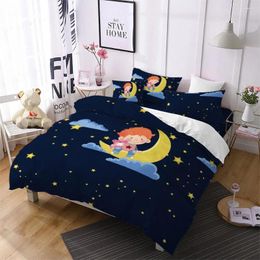 Bedding Sets Home Textile Cartoon Lion Duvet Cover PillowCase Flat Sheet Bear 3Pcs Comforter Set Kid Bed Linens F