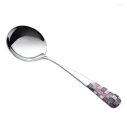 Spoons Dinner Round Edge Stainless Steel Tablespoon Home Kitchen Restaurant Mirror Polished Spoon For Soup Dining Ice Cream
