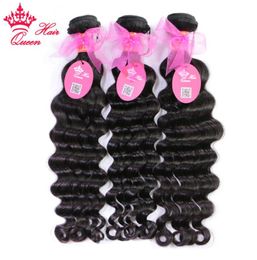 Brazilian Virgin Human Hair Natural Wave Natural Colour 100 Human Hair Bundles Hair Extensions More Wave Queen Hair Products S2172352