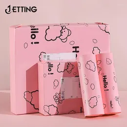 Storage Bags 10pc Pink Waterproof Self Adhesive Seal Pouch Mailing Bag Colorful Bear Courier Envelope Packaging