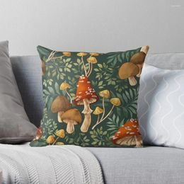 Pillow Woodland Mushroom Spray Throw Covers For Living Room Cases Decorative Embroidered Cover