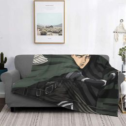 Blankets Shingeki No Kyojin Attack On Titan Blanket Plush Breathable Super Warm Throw For Bedding Couch Bedspread