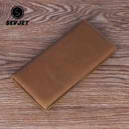 Wallets Genuine Leather Men Long Wallet Bifold Money Clip Business Coin Purse For Male Holder Phone Clutch Cash Bags JYY1098