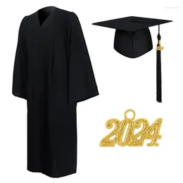 Clothing Sets 1 Set Tear-resistant Academic Dress Dry-clean Gown Loose 2024 Men Women Students Graduation Costume Dressing Up