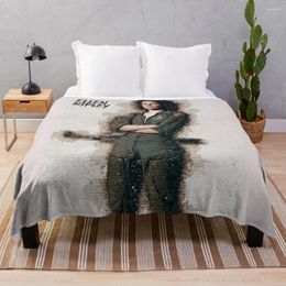 Blankets Ellen Ripley - Alien Graffiti Style Throw Blanket For Sofa Soft Bed Brand Crochet