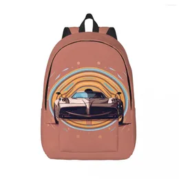 Backpack Speed Sports Car Canvas Backpacks 2D Elements Cartoon Unisex Universal Primary School Bags