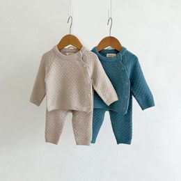 Clothing Sets Baby Boy Spring Soft Knit Cotton Sweater Pants Kids Outfits