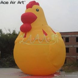 wholesale Fat Yellow Model Balloon Inflatable Chick Biddy,Chicken Hen, Fat Eggs Sitting Animal With Blower Continuously Inflate For Sale