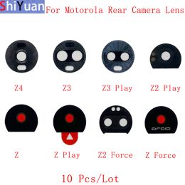 Philtres 10Pcs/Lot Back Rear Camera Lens Glass For Motorola Moto Z Z2 Play Z3 Z4 Camera Glass Lens Replacement Repair Parts