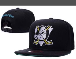 New Men039s Anaheim Mighty Ducks Snapback Hats Team Logo Embroidery Sport Adjustable Ice Hockey Caps Hip Hop Flat Visor Hats Bl3253446
