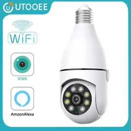 Bulb Wifi IP Camera PTZ Wireless Night Vision Two Way Audio Baby Monitor Auto Tracking Home CCTV ICsee