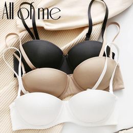 Bras Seamless Push Up Bra For Women Brassiere Sexy Underwear Wirefree Bralette Female Lingerie Intimate Deep V Padded Ropa Mujer