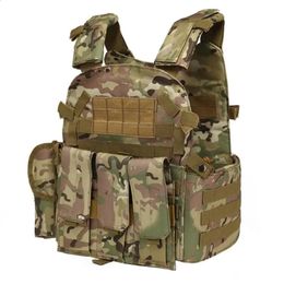 6094 Military Tactical Vest Body Armour Combat Army CS Gear Hunting Plate Airsoft Accessories Wargame Pouch Molle Vest 240125