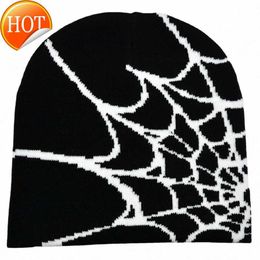 Bead Caps Spider Web Beanie Hat Hip Hop Knitted Street Trend Personality Casual Pullove Skull H0iy#